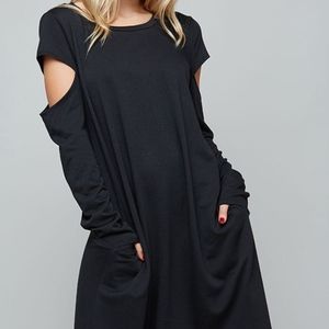 Little Black Dress with Cutout Sleeves